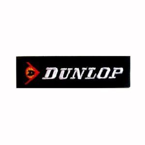 Dunlop Tire Black Iron-On Sew-On Patch - NEW